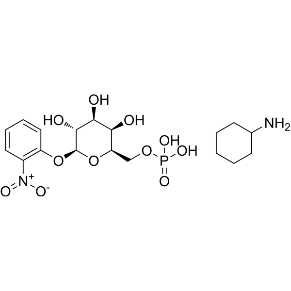 o-Nitrophenyl β-D-galactopyranoside-6-phosphate cyclohexylammonium 25405-62-3